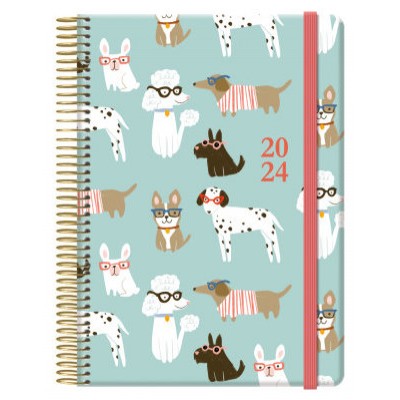 AGENDA 2025 CUTE DÍA PÁGINA 15 X 21 CM MODELO DOG CON 4 HOJAS DE PEGATINAS DOHE 12906- 25 (Espera 4 dias)